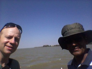 With Dr Matthew at Lake Tana