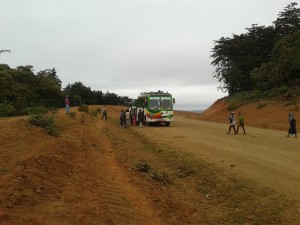 One of many stops - note the Oromo flag!