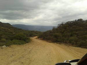 The road to the dam