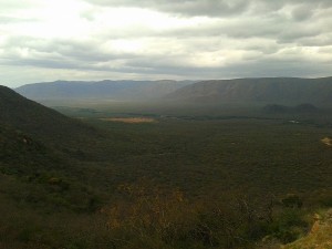 Looking into the valley